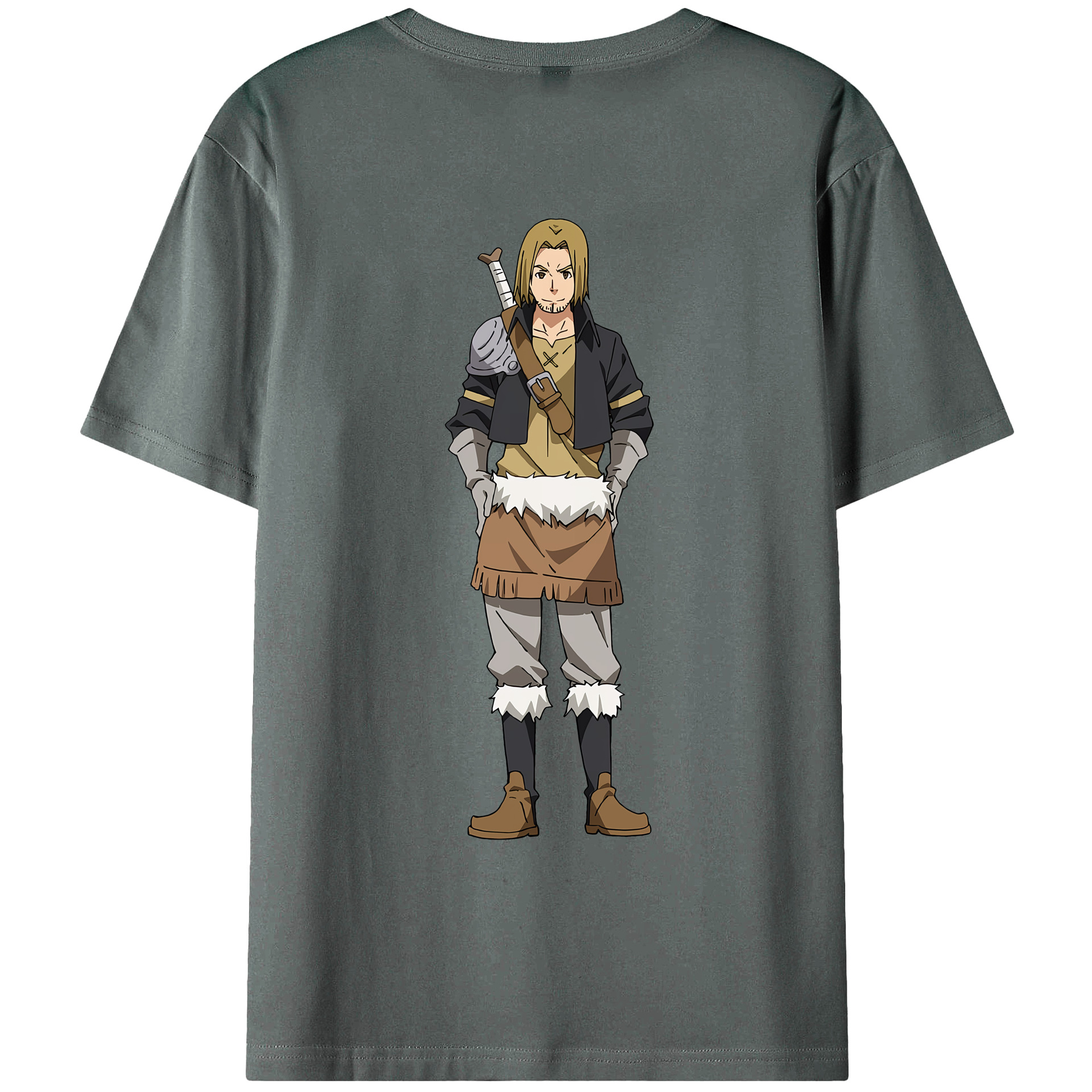 （画像用） 転スラ Regarding Reincarnated to Slime 綿100％ メンズ半袖Tシャツ（バックプリント） 通気性